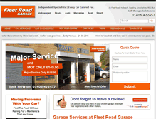 Tablet Screenshot of fleetroadgarage.co.uk